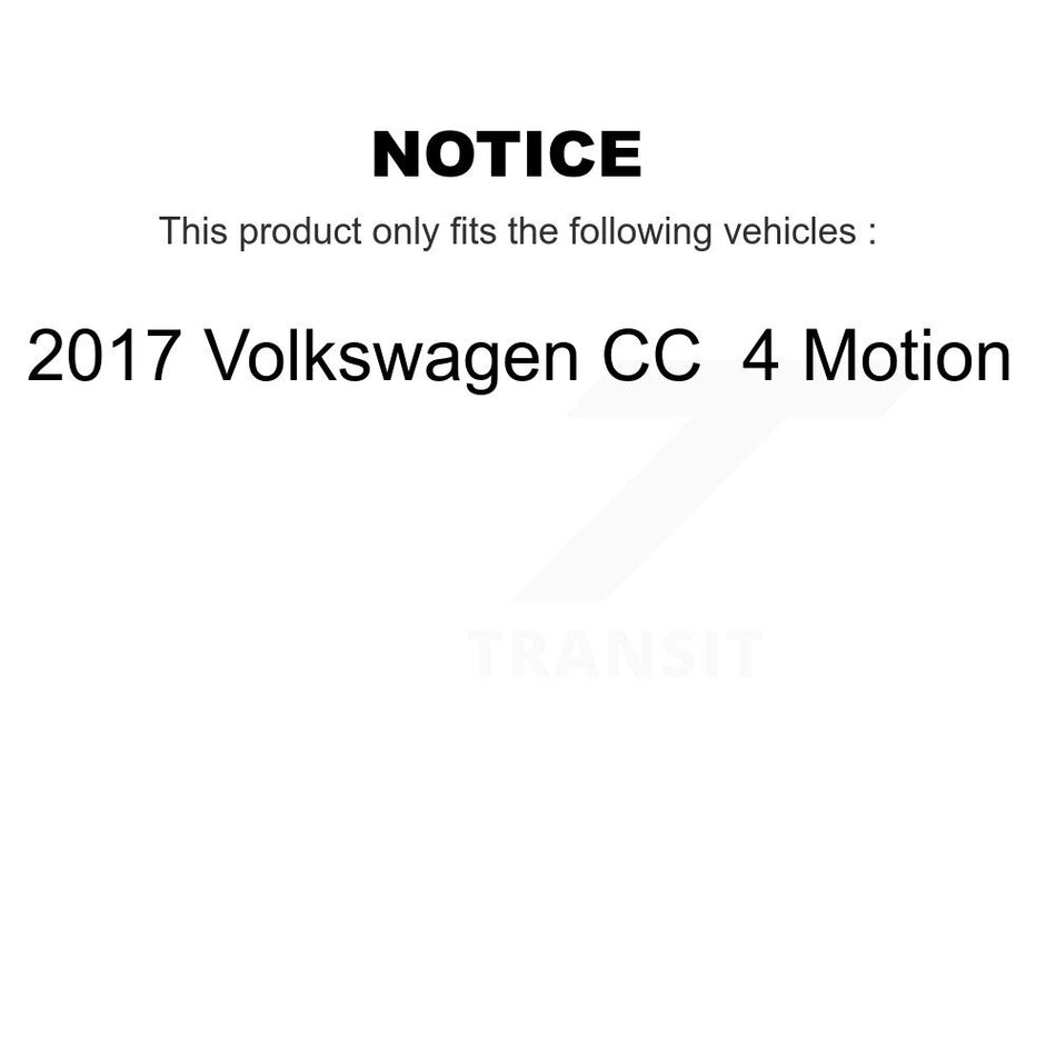Front Rear Ceramic Pad Drilled Slot Disc Brake Rotors Kit For 2017 Volkswagen CC 4 Motion KDA-102562