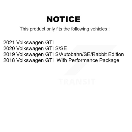 Front Rear Ceramic Pad And Coated Drilled Slotted Disc Brake Rotor Kit For Volkswagen GTI KDA-102664