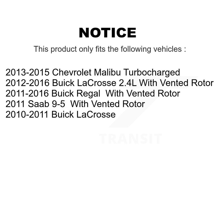 Rear Drill Slot Brake Rotor Ceramic Pad Kit For Buick Chevrolet Malibu LaCrosse Regal 9-5 KDA-102916