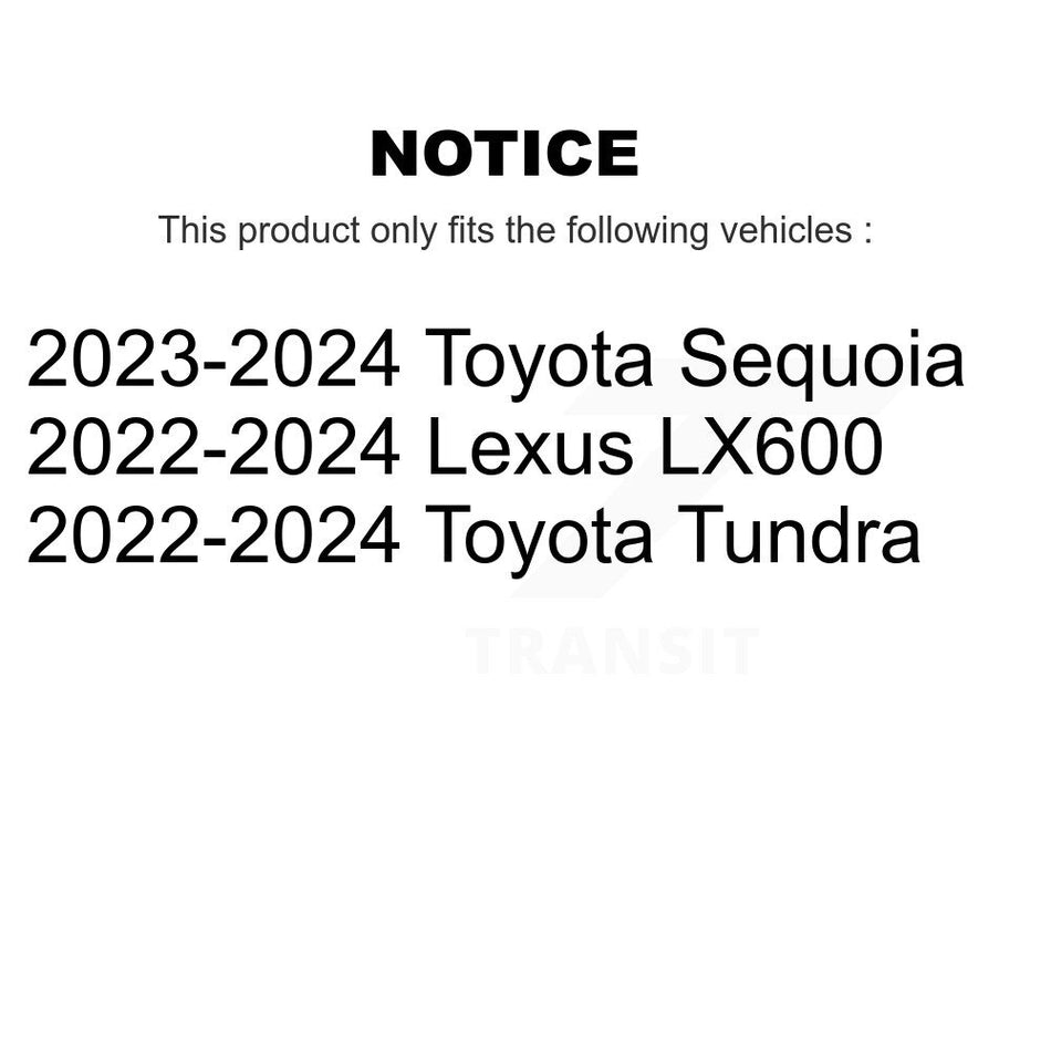 Front Drilled Slot Disc Brake Rotor Ceramic Pad Kit For Toyota Tundra Lexus LX600 Sequoia KDA-103049
