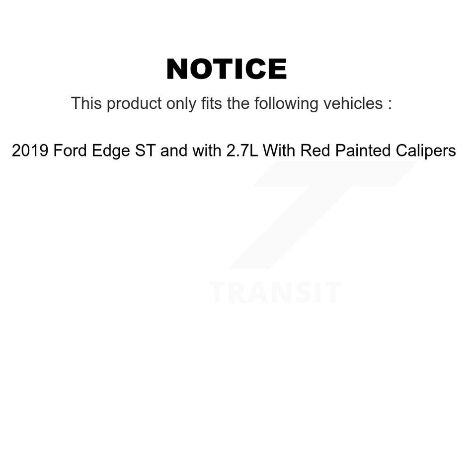 Front Ceramic Rear Semi-Metallic Pad Coated Drill Slot Disc Brake Rotor Kit For Ford Edge KDA-103090