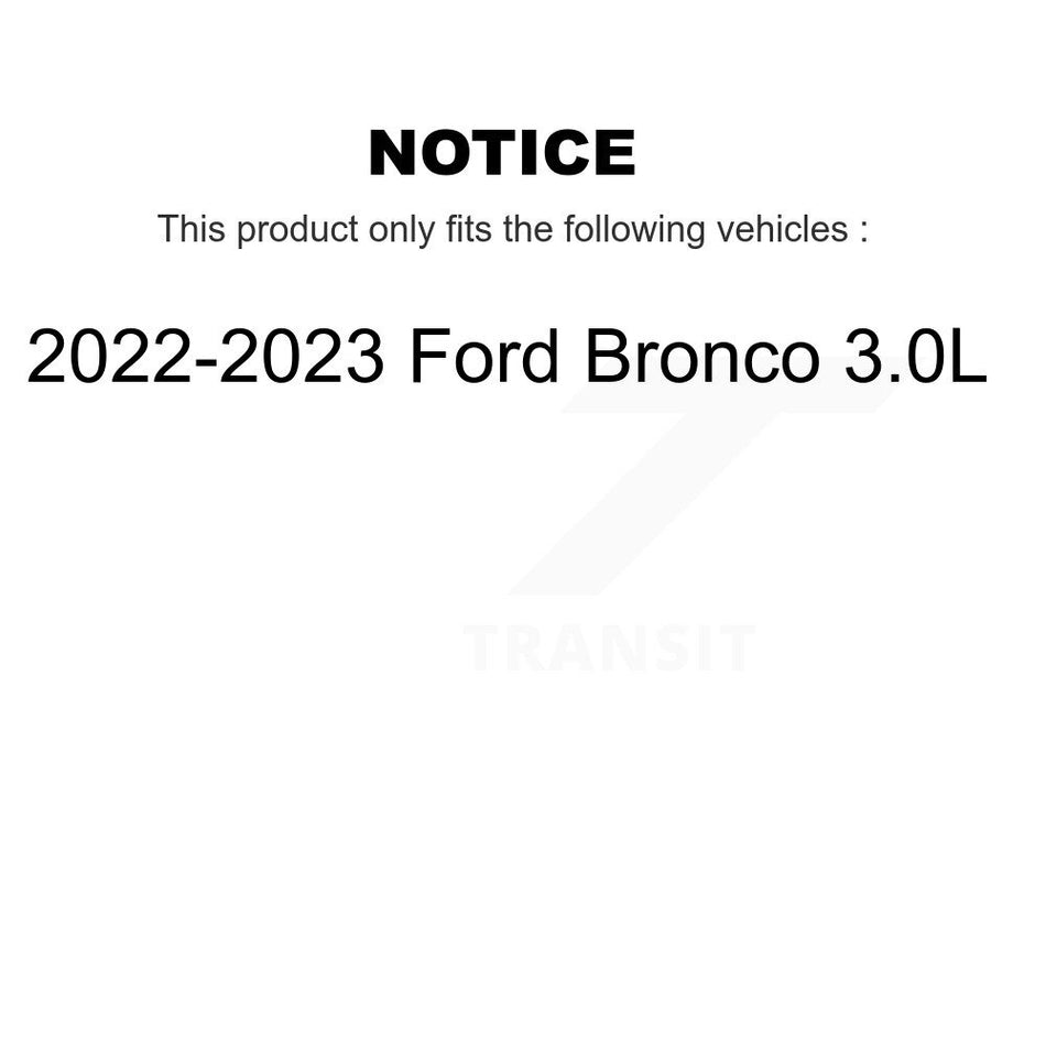 Front Rear Semi-Metallic Pad Drilled Slot Brake Rotors Kit For 2022-2023 Ford Bronco 3.0L KDA-103143