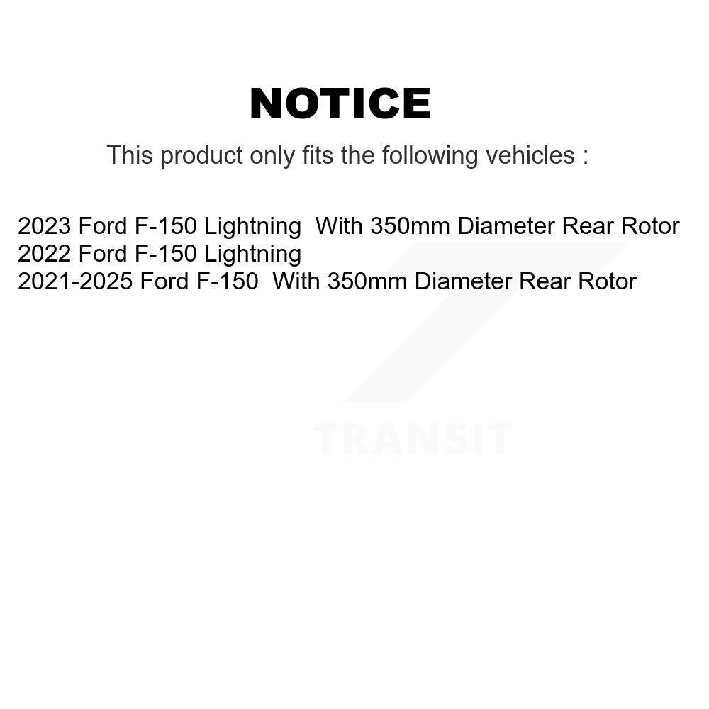 Rear Coated Drilled Slotted Disc Brake Rotor And Ceramic Pad Kit For Ford F-150 Lightning KDA-103195