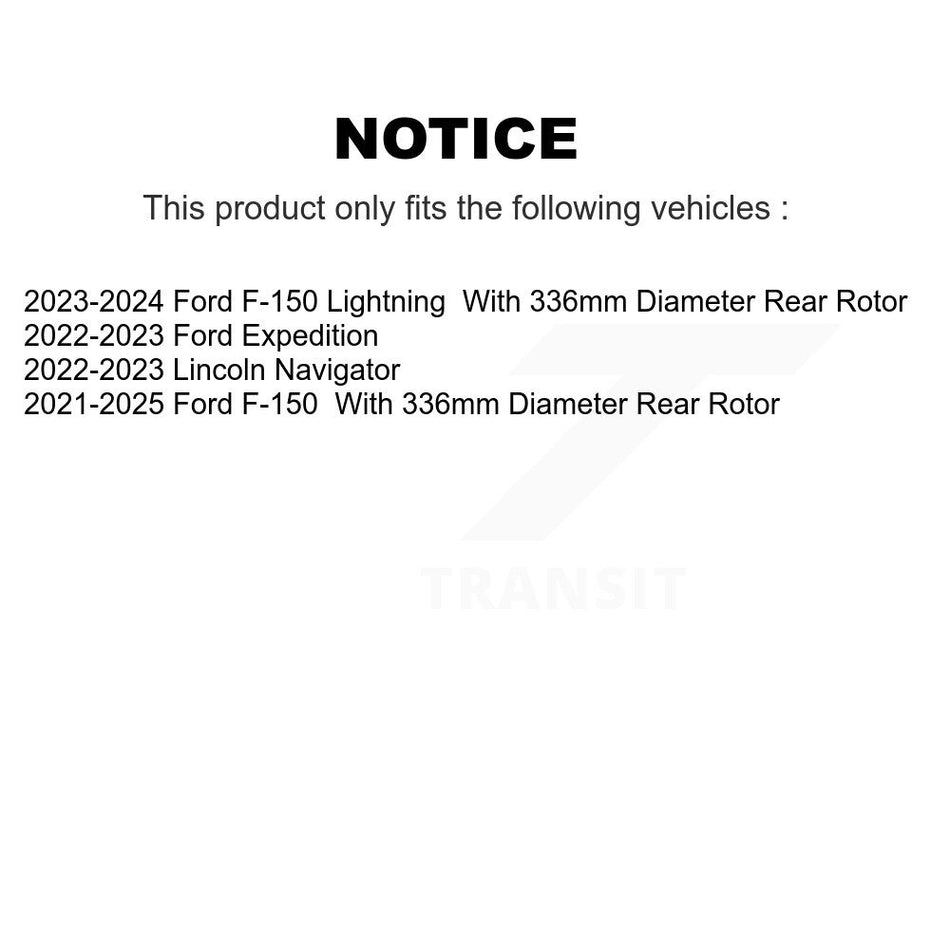 Rear Drilled Slot Brake Rotor Ceramic Pad Kit For Ford F-150 Lightning Expedition Lincoln KDA-103206