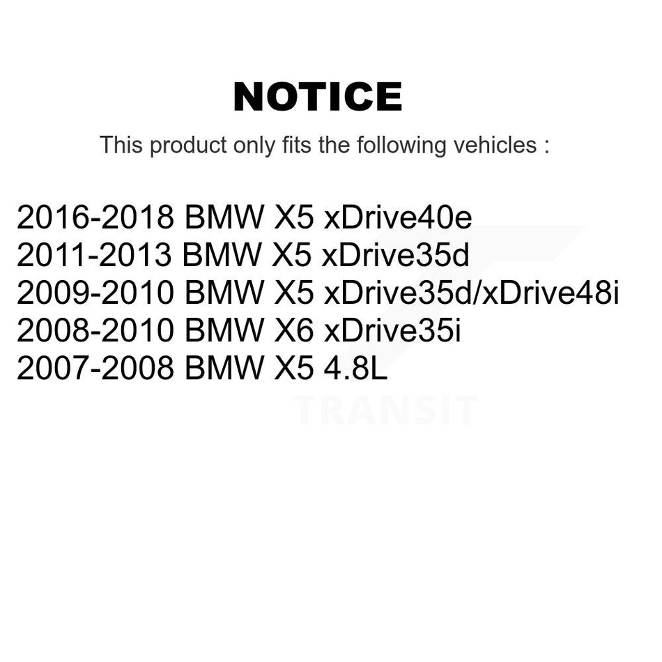Front Coated Drilled Slotted Disc Brake Rotors And Ceramic Pads Kit For BMW X5 X6 KDC-100017