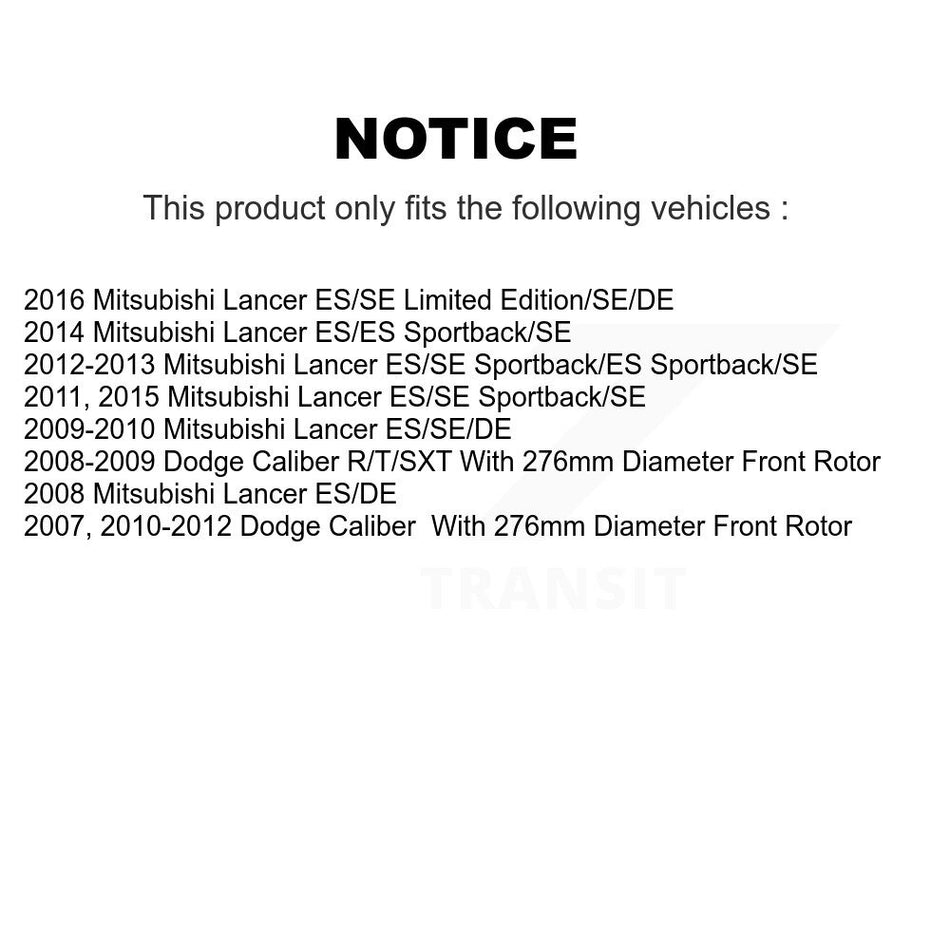 Front Rear Coated Drilled Slotted Disc Brake Rotors And Ceramic Pads Kit For Mitsubishi Lancer KDC-100305