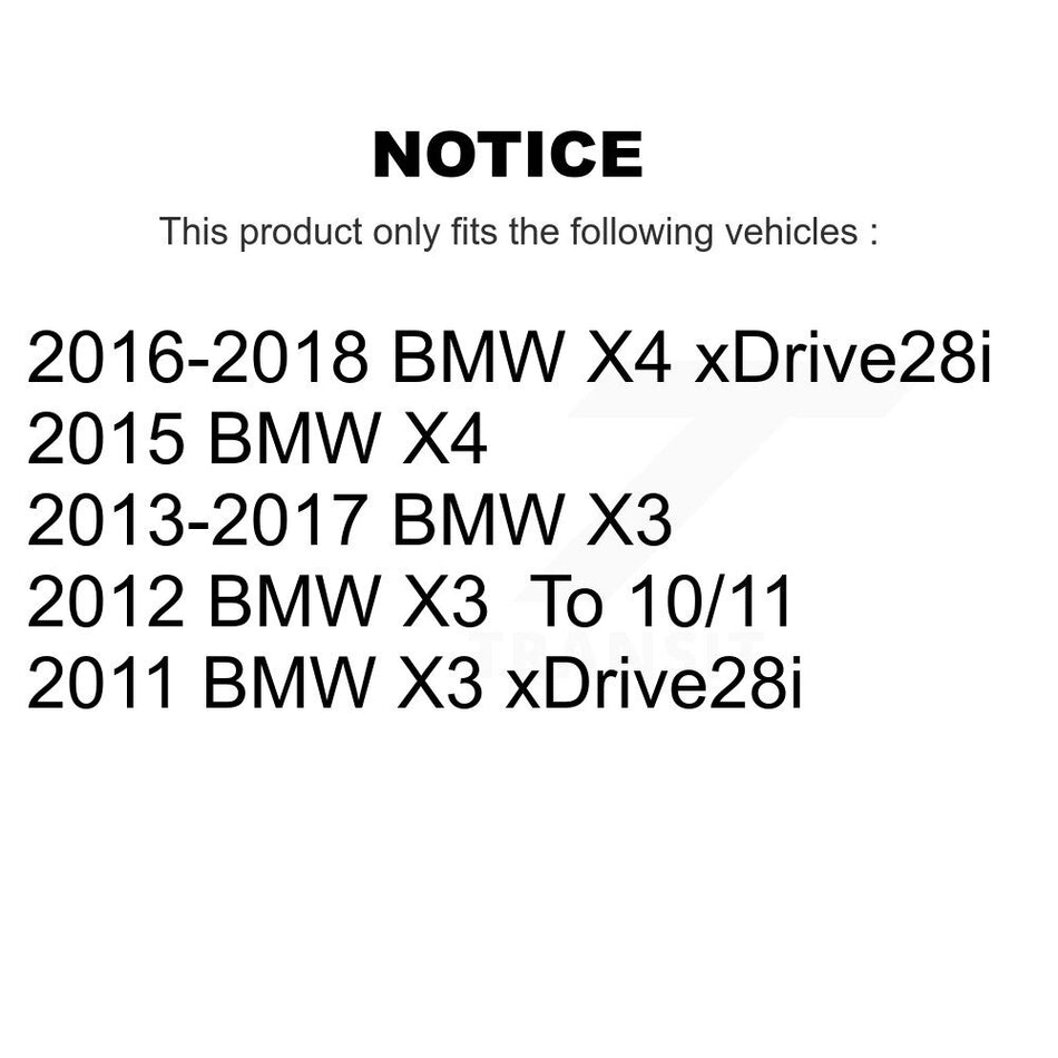 Front Rear Coated Drilled Slotted Disc Brake Rotors And Ceramic Pads Kit For BMW X3 X4 KDC-100547