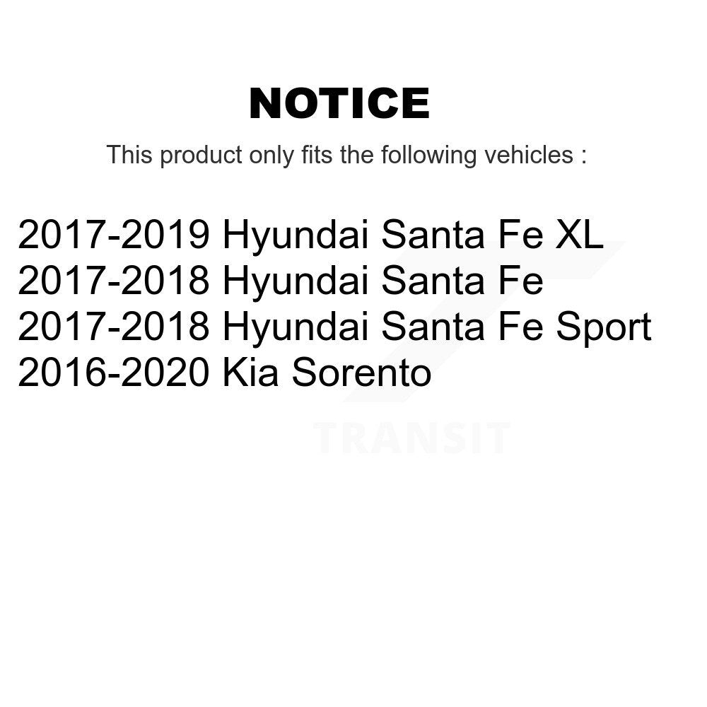 Rear Drilled Slot Brake Rotor & Ceramic Pad Kit For Kia Sorento Hyundai Santa Fe Sport XL KDC-100809