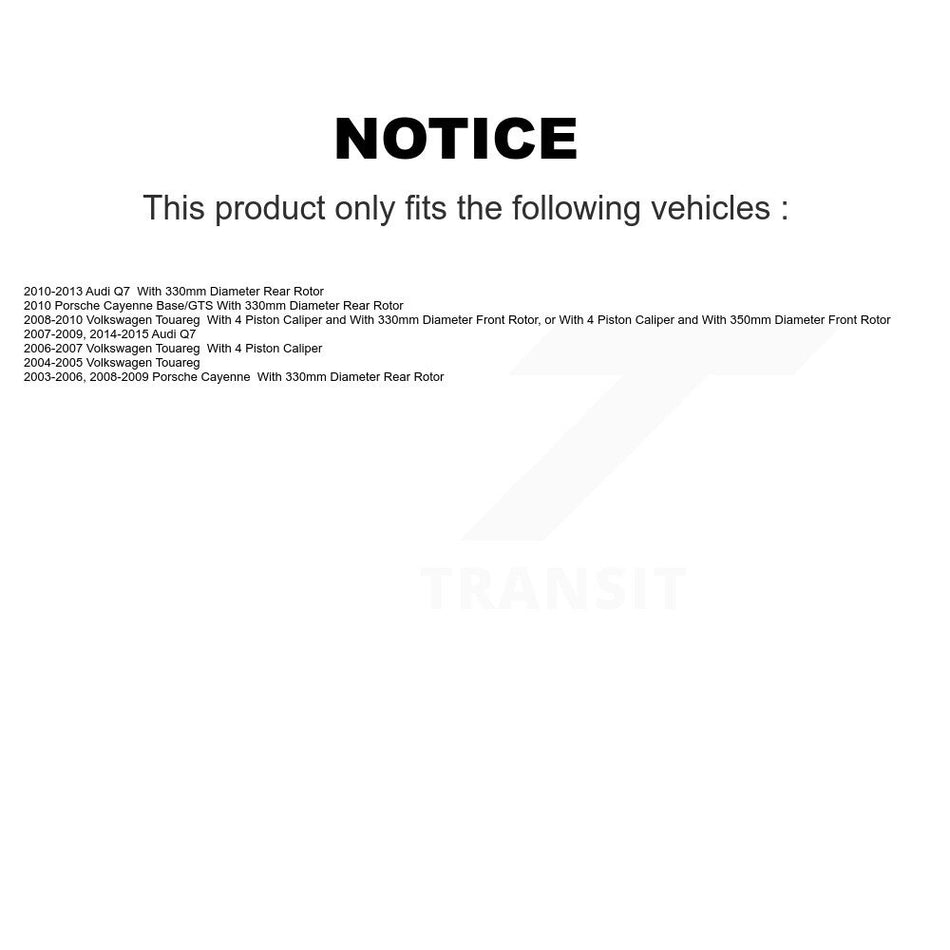 Rear Coated Drilled Slotted Disc Brake Rotors And Ceramic Pads Kit For Audi Q7 Porsche Cayenne Volkswagen Touareg KDC-100820