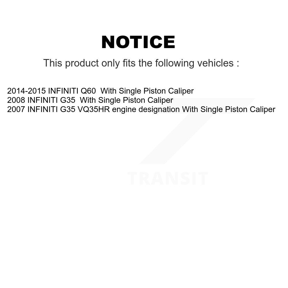 Front Rear Coated Drilled Slotted Disc Brake Rotor & Ceramic Pad Kit For INFINITI G35 Q60 KDC-101078
