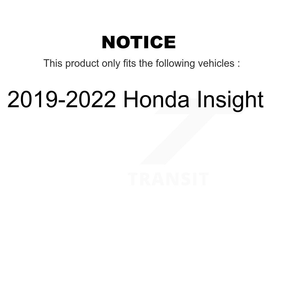 Front Rear Coated Drill Slot Disc Brake Rotor Ceramic Pad Kit For 2019-2022 Honda Insight KDC-101290