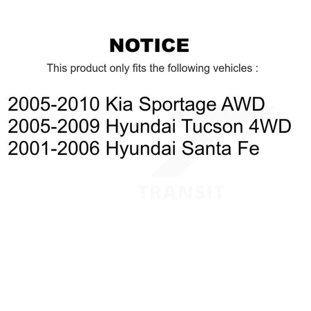 Rear Disc Drilled & Slotted Rotors Ceramic Pads Parking Shoes Kit For Hyundai Tucson Kia KDC-101398