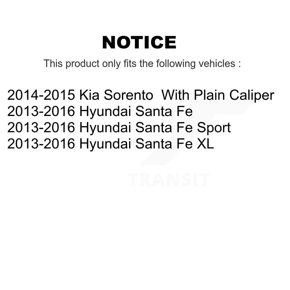 Rear Disc Drilled & Slotted Rotors Ceramic Pads Parking Shoes Kit For Hyundai Santa Fe XL KDC-101415
