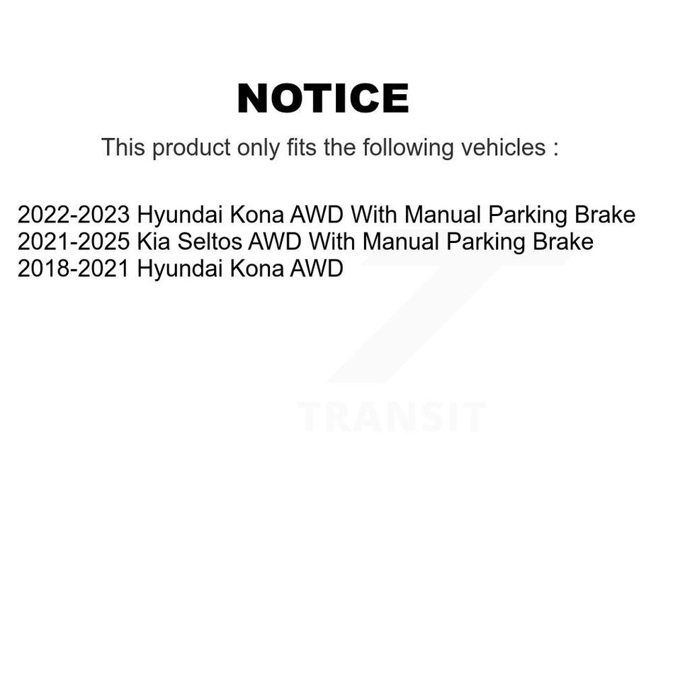 Front Rear Coated Drill Slot Disc Brake Rotor Ceramic Pad Kit For Hyundai Kona Kia Seltos KDC-101686