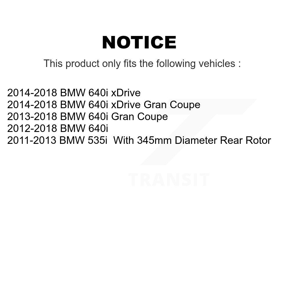 Front Rear Drilled Slot Brake Rotor & Ceramic Pad Kit For BMW 640i xDrive Gran Coupe 535i KDC-101717
