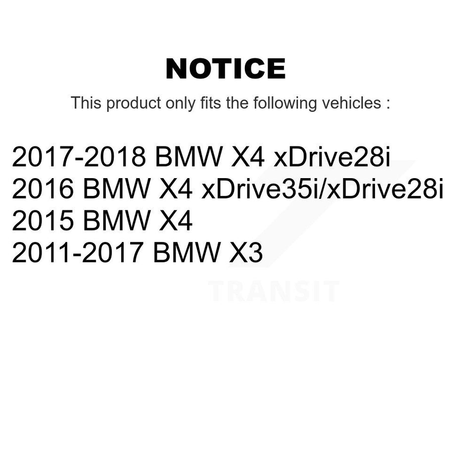 Front Coated Drilled Slotted Disc Brake Rotors And Semi-Metallic Pads Kit For BMW X3 X4 KDF-100144