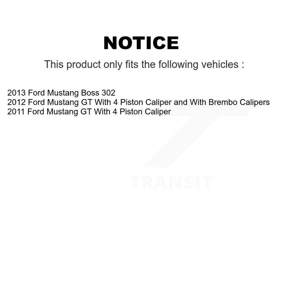 Front Rear Coated Drilled Slotted Disc Brake Rotors And Semi-Metallic Pads Kit For Ford Mustang KDF-100216