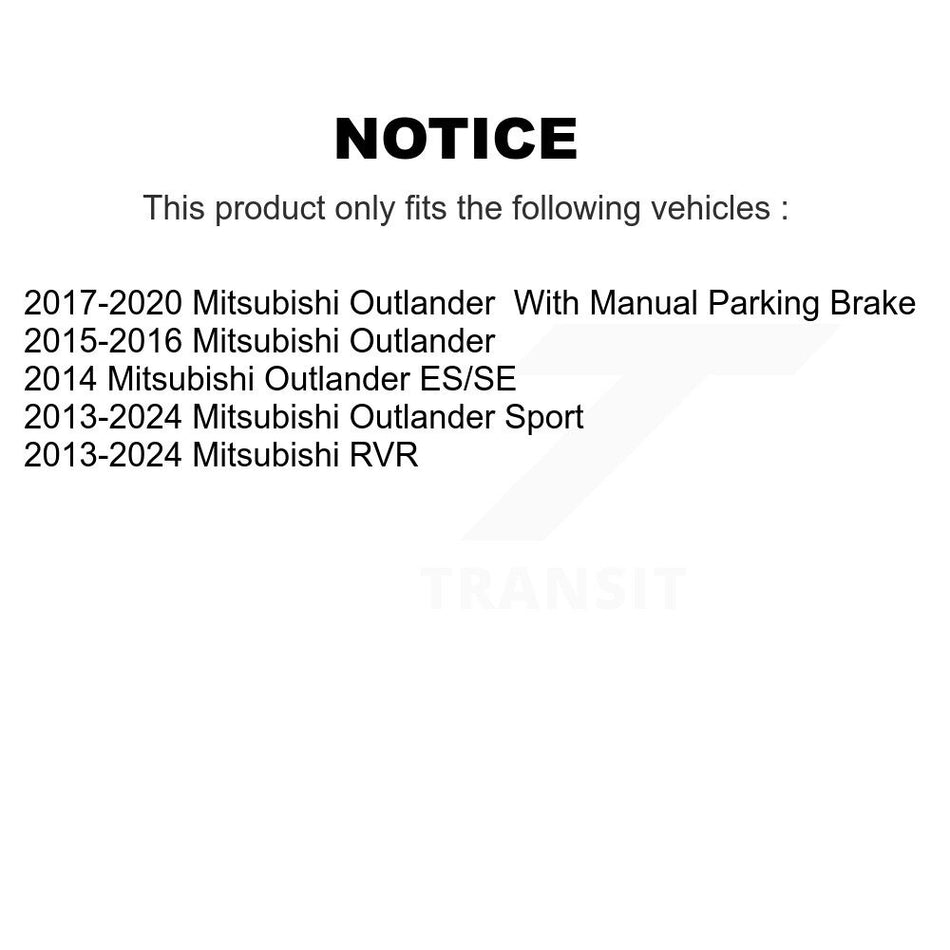 Front Rear Coated Drilled Slotted Disc Brake Rotors And Semi-Metallic Pads Kit For Mitsubishi Outlander Sport RVR KDF-100257