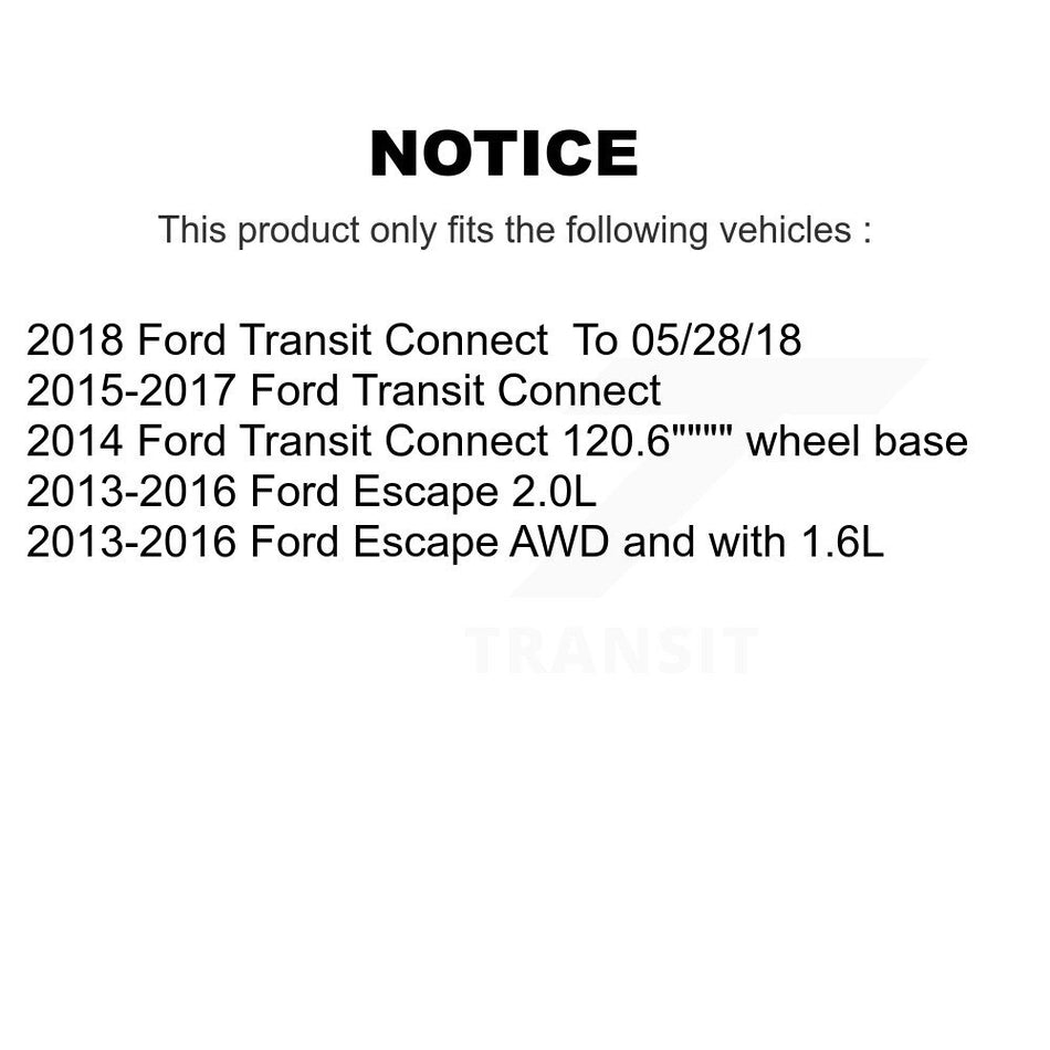 Front Rear Coated Drilled Slotted Disc Brake Rotors And Semi-Metallic Pads Kit For Ford Escape Connect KDF-100319