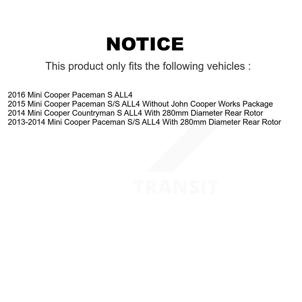 Front Rear Drilled Slot Disc Brake Rotor Semi-Metallic Pad Kit For Mini Cooper Countryman KDF-100851