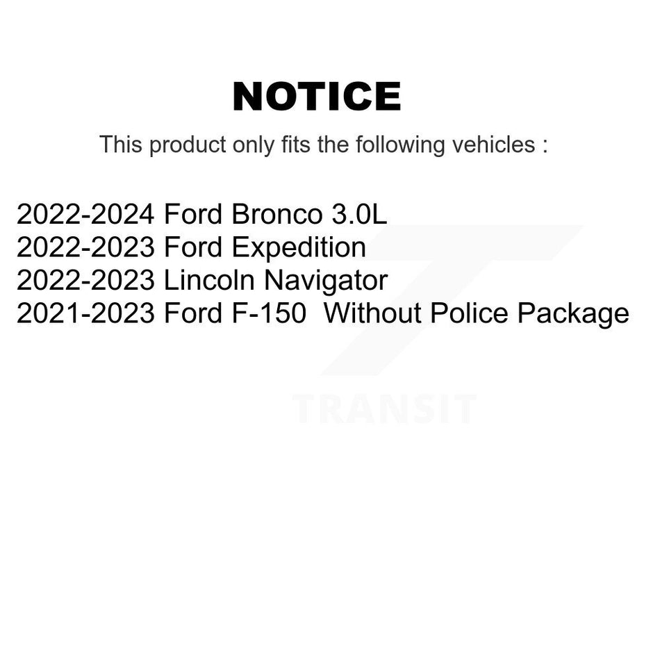 Front Drill Slot Disc Brake Rotors Semi-Metallic Pad Kit For Ford F-150 Bronco Expedition KDF-101256