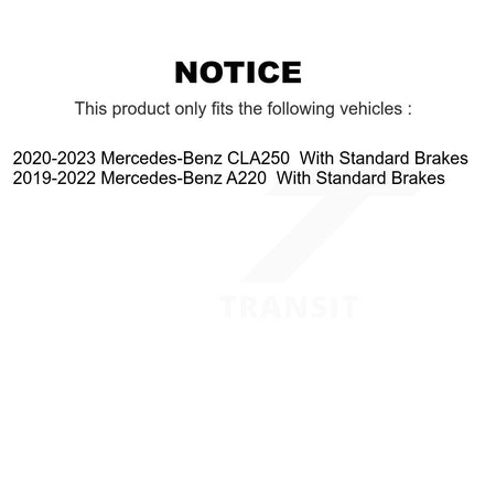 Rear Coat Drill Slot Disc Brake Rotor Semi-Metallic Pad Kit For Mercedes-Benz A220 CLA250 KDF-101344