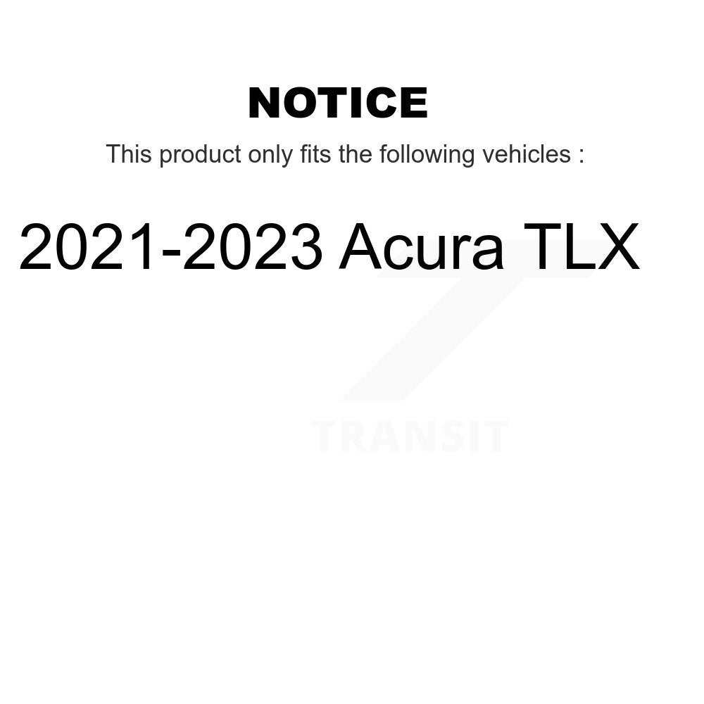 Rear Coated Drilled Slot Disc Brake Rotor & Semi-Metallic Pad Kit For 2021-2023 Acura TLX KDF-101358