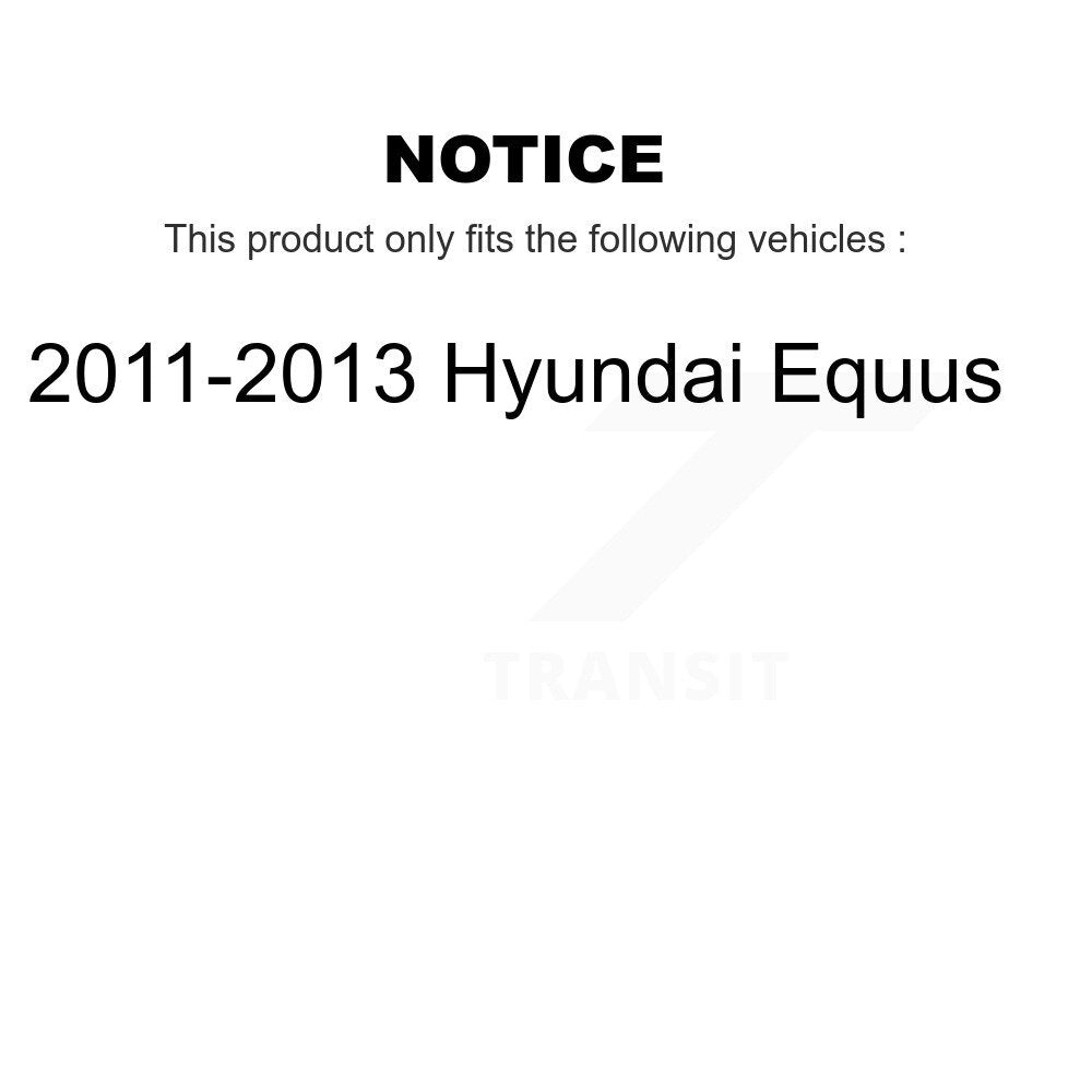 Rear Disc Drilled & Slotted Rotors Semi-Metallic Pads Parking Shoes Kit For Hyundai Equus KDF-101564