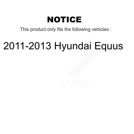 Rear Disc Drilled & Slotted Rotors Semi-Metallic Pads Parking Shoes Kit For Hyundai Equus KDF-101564