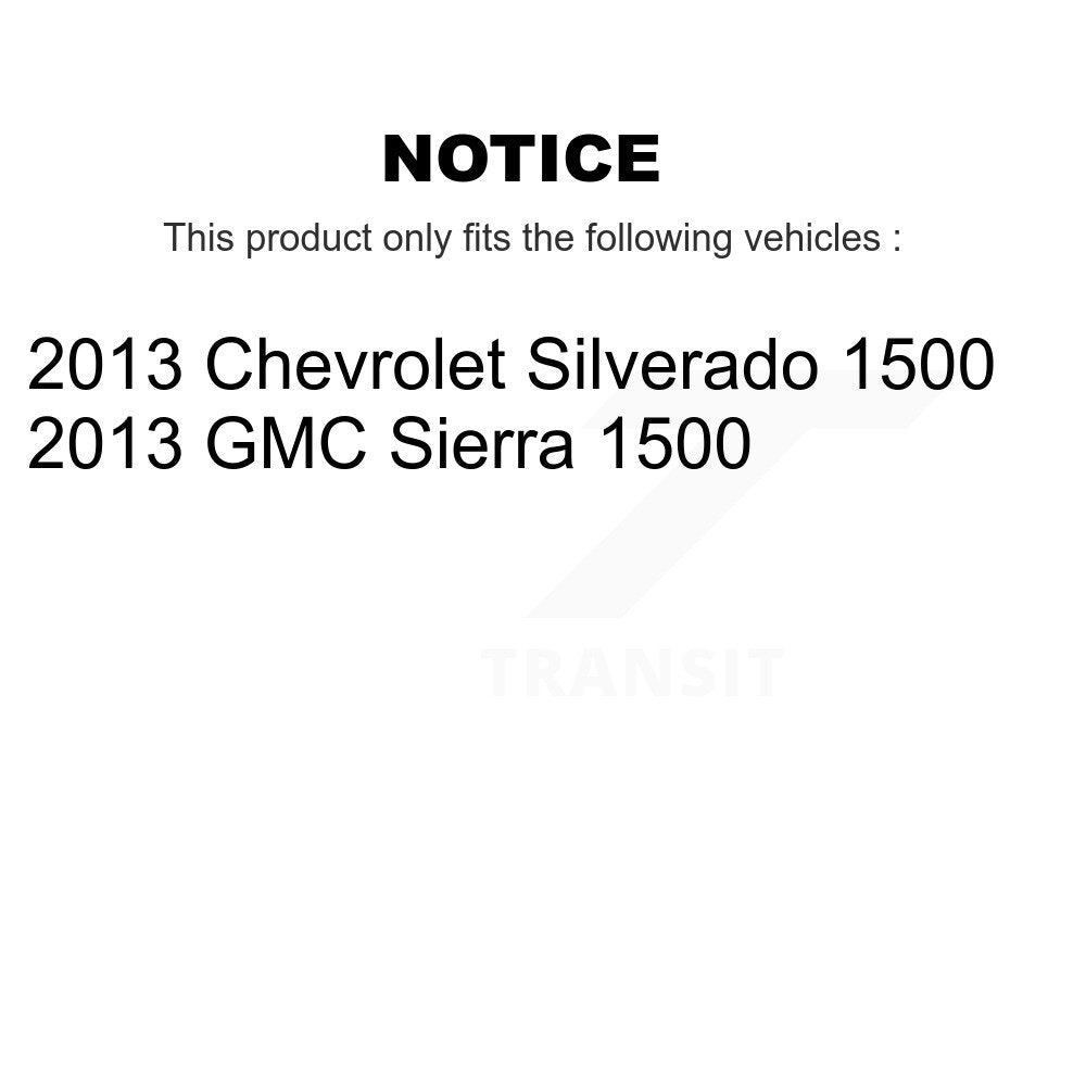 Rear Drilled Slot Rotor Semi-Metallic Pad Parking Shoes Kit For GMC Sierra 1500 Chevrolet KDF-101645