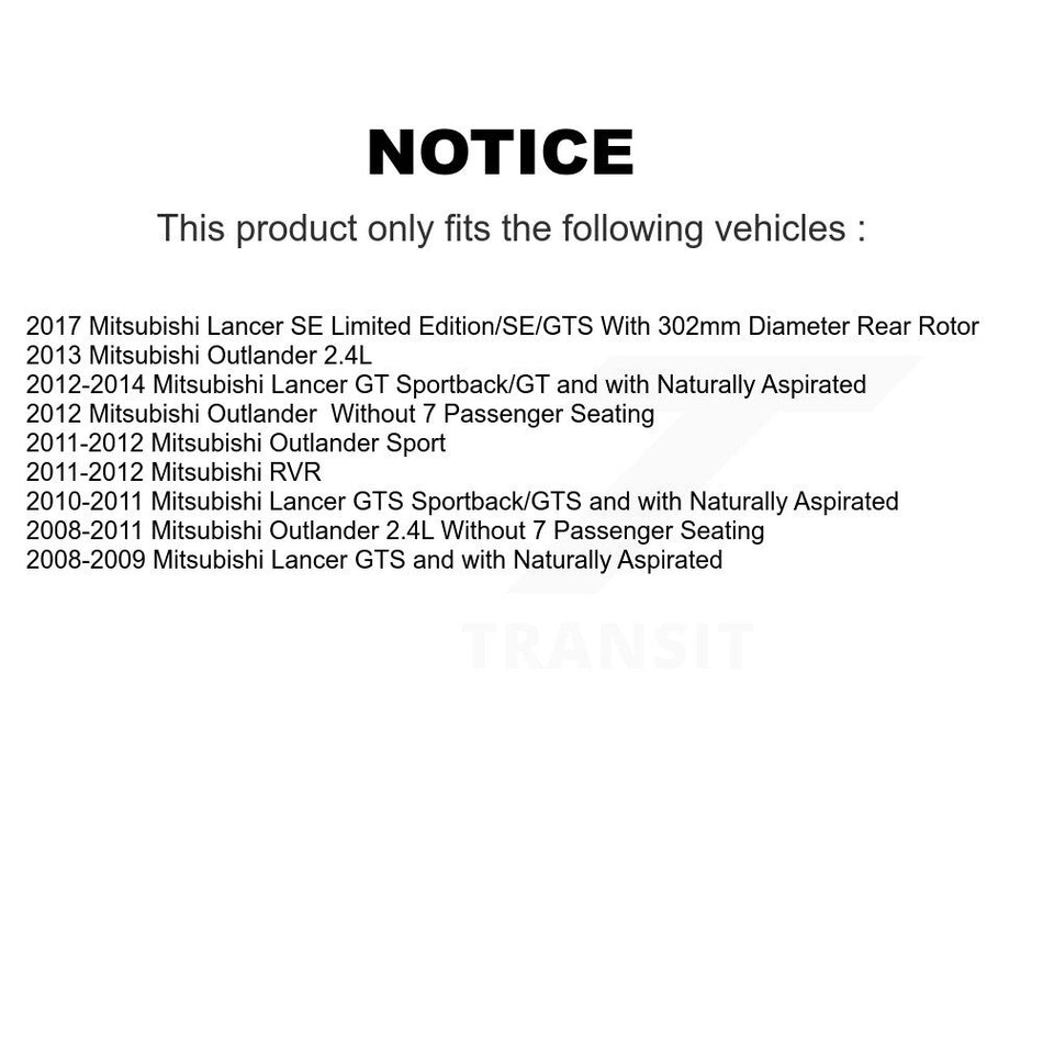 Rear Drill Slot Rotor Semi-Metallic Pad Parking Shoes Kit For Mitsubishi Lancer Outlander KDF-101668