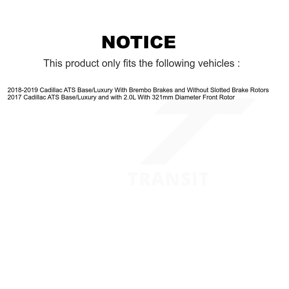 Front Rear Coated Drilled Slotted Disc Brake Rotor Semi-Metallic Pad Kit For Cadillac ATS KDF-101768
