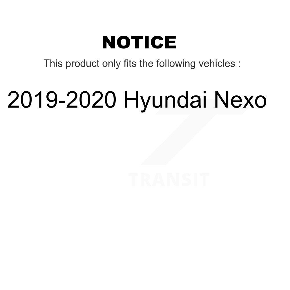 Front Rear Drilled Slot Disc Brake Rotor Semi-Metallic Pad Kit For 2019-2020 Hyundai Nexo KDF-101863