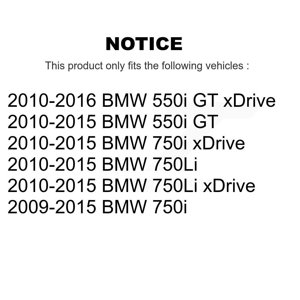 Front Rear Disc Brake Rotor Semi-Metallic Pad Kit (6Pc) For BMW 750i xDrive 750Li 550i GT KDF-102011