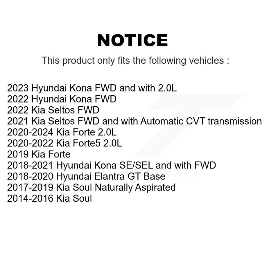 Front Drill Slot Brake Rotor Semi-Metallic Pad Kit For Kia Hyundai Kona Seltos Forte Soul KDS-100615