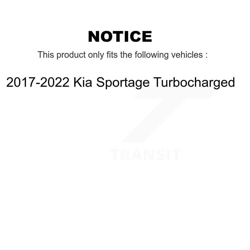 Front Coated Drilled Slotted Disc Brake Rotors And Semi-Metallic Pads Kit For 2017-2021 Kia Sportage Turbocharged KDS-100695