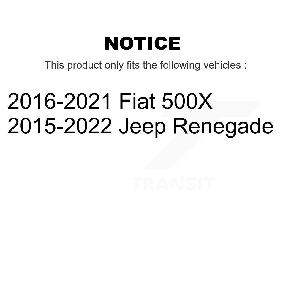 Front Rear Drill Slot Disc Brake Rotors Semi-Metallic Pad Kit For Jeep Renegade Fiat 500X KDS-100969