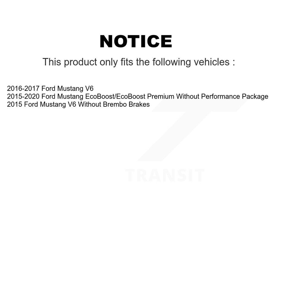 Front Coated Drilled Slotted Disc Brake Rotors And Ceramic Pads Kit For Ford Mustang KDT-100037