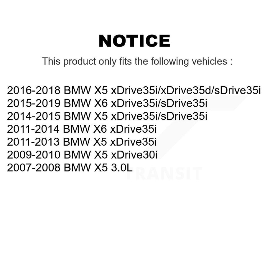 Front Coated Drilled Slotted Disc Brake Rotors And Ceramic Pads Kit For BMW X5 X6 KDT-100113