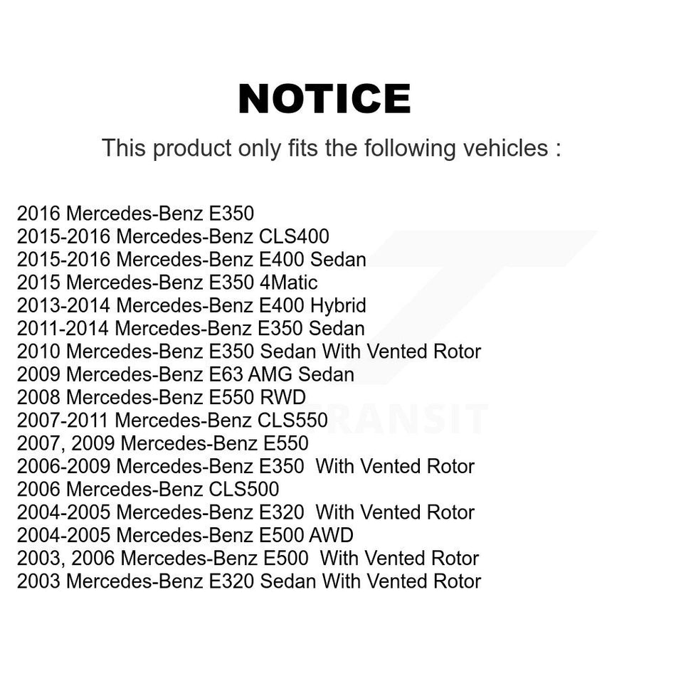 Rear Coated Drilled Slotted Disc Brake Rotors And Ceramic Pads Kit For Mercedes-Benz E350 E320 E500 CLS550 E400 CLS500 CLS400 E550 E63 AMG KDT-100495