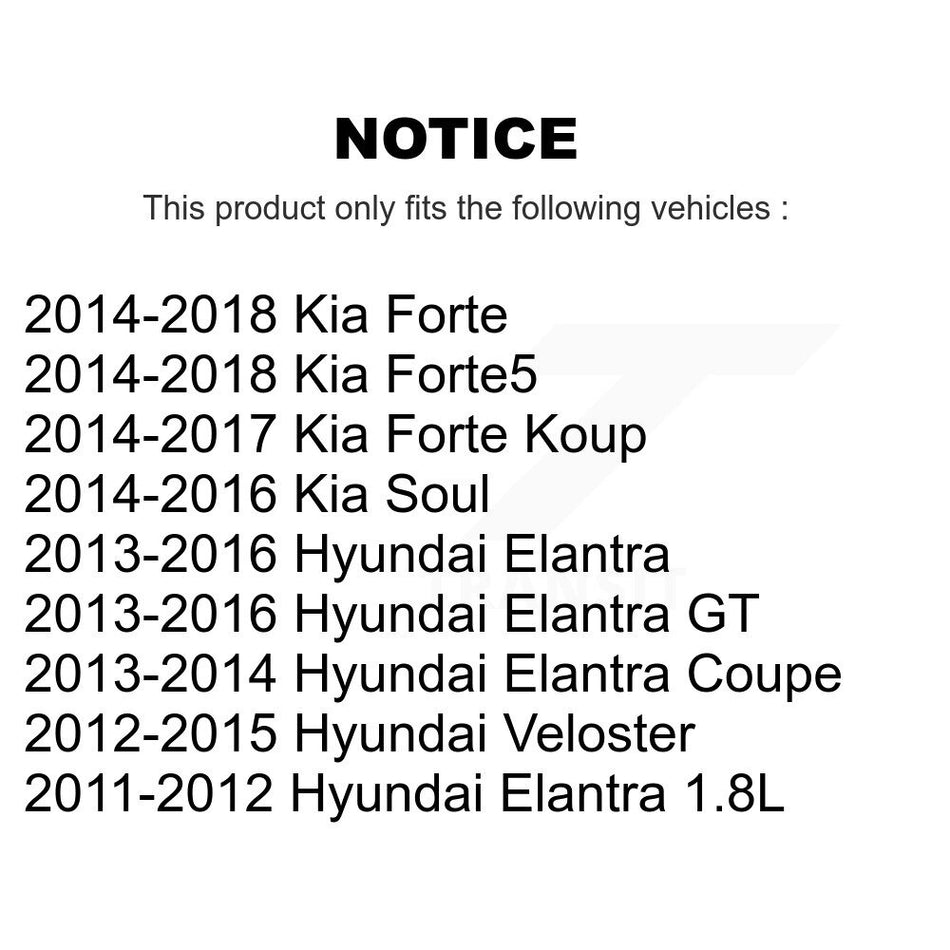 Rear Coated Drilled Slotted Disc Brake Rotors And Ceramic Pads Kit For Hyundai Elantra Kia Soul Forte Veloster GT Forte5 Coupe Koup KDT-100544