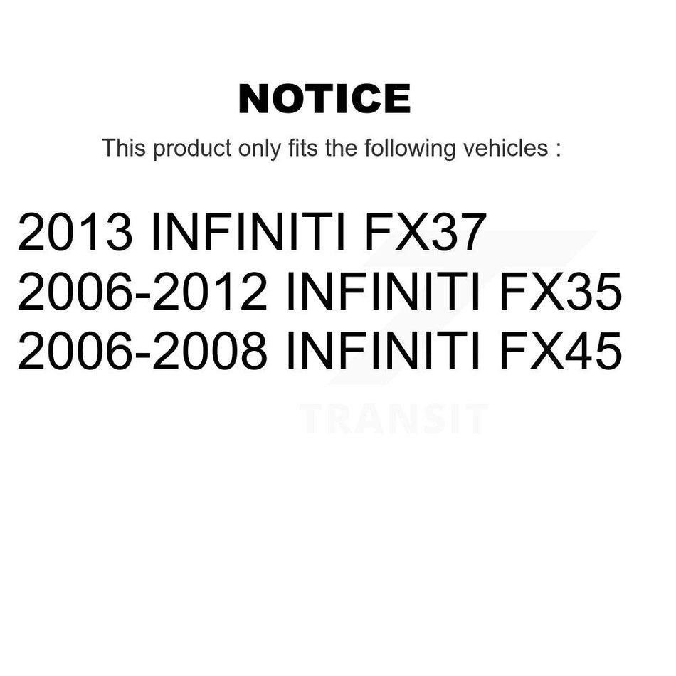 Front Coated Drilled Slotted Disc Brake Rotor Ceramic Pad Kit For INFINITI FX35 FX37 FX45 KDT-100781