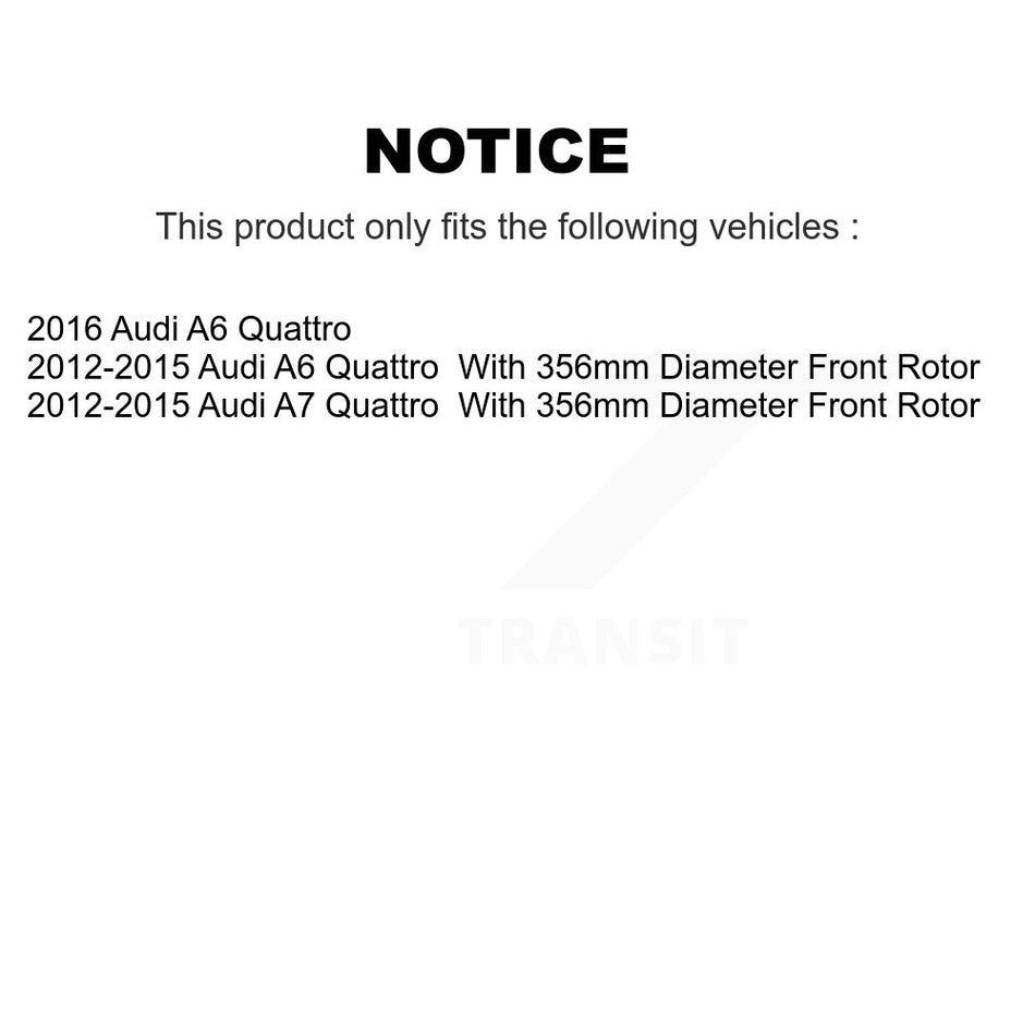 Front Coated Drilled Slotted Disc Brake Rotor & Ceramic Pad Kit For Audi A6 Quattro A7 A8 KDT-100798