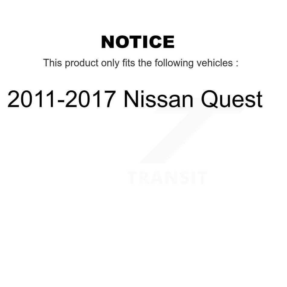 Front Rear Coated Drill Slot Disc Brake Rotors Ceramic Pad Kit For 2011-2017 Nissan Quest KDT-100830