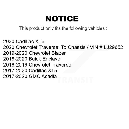 Rear Drill Slot Brake Rotor Ceramic Pad Kit For Chevrolet Cadillac XT5 Traverse GMC Buick KDT-100913