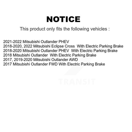 Rear Drilled Slot Brake Rotor Ceramic Pad Kit For Mitsubishi Outlander Eclipse Cross PHEV KDT-101071