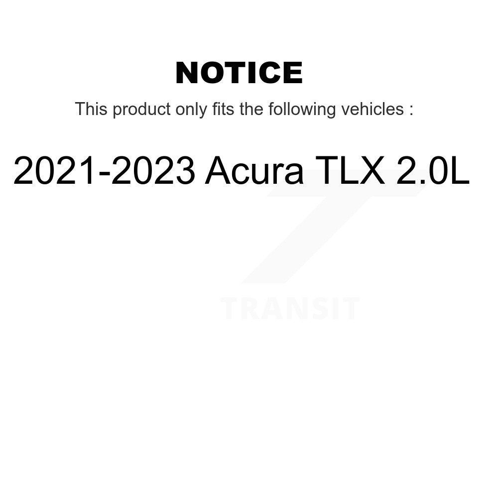Front Coated Drilled Slot Disc Brake Rotor & Ceramic Pad Kit For 2021-2023 Acura TLX 2.0L KDT-101303