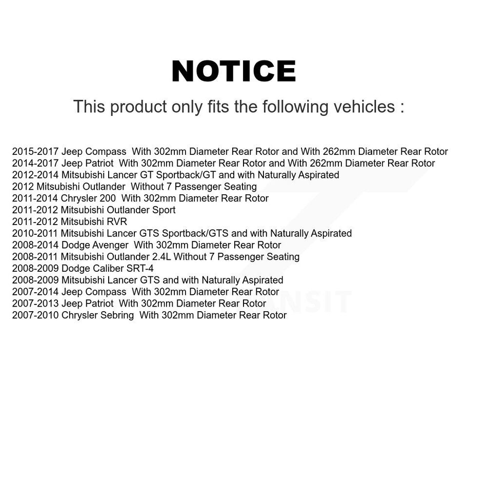 Rear Disc Drilled & Slotted Rotors Ceramic Pads Parking Shoes Kit For Jeep Mitsubishi 200 KDT-101498