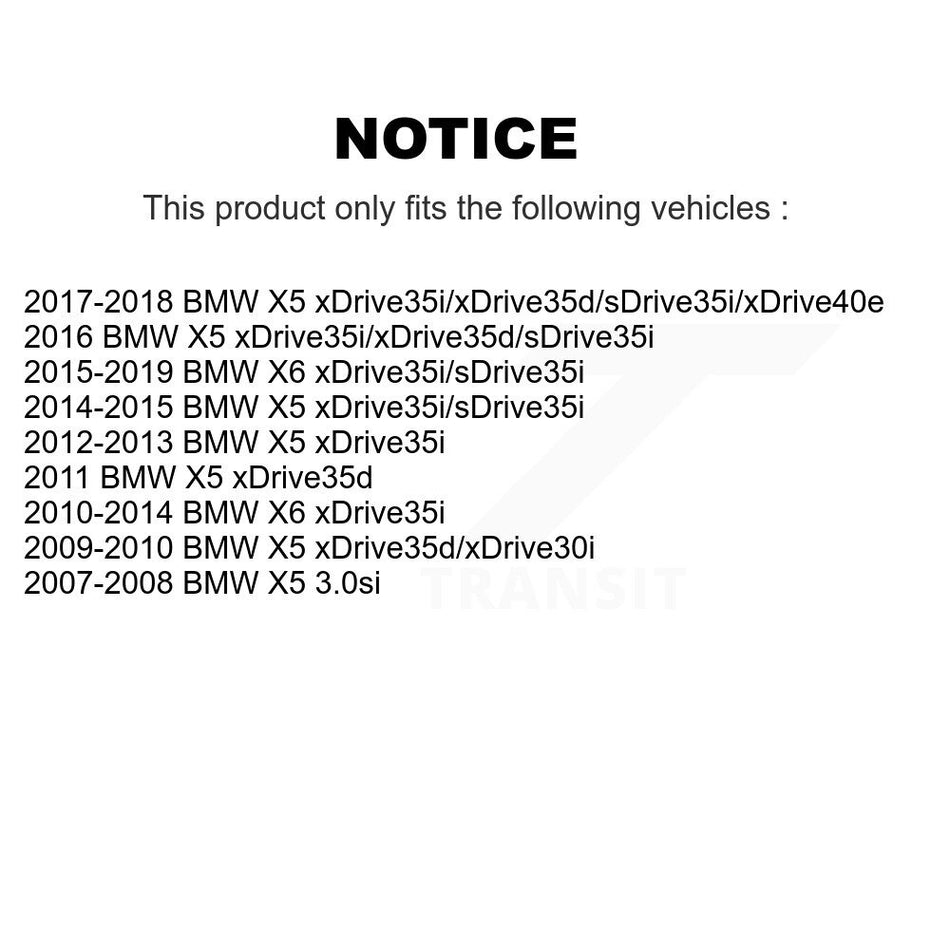 Rear Disc Drilled & Slotted Rotors Ceramic Pads And Parking Brake Shoes Kit For BMW X5 X6 KDT-101536