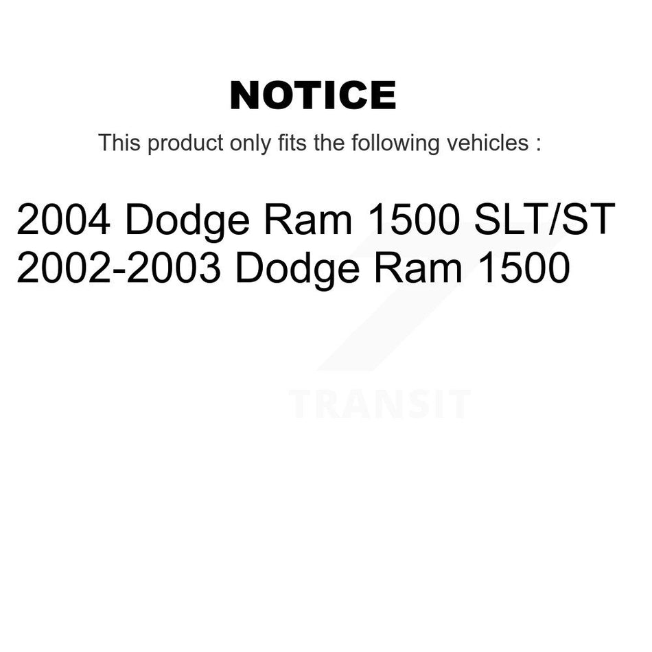 Rear Disc Drilled & Slotted Rotors Ceramic Pads And Parking Shoes Kit For Dodge Ram 1500 KDT-101587